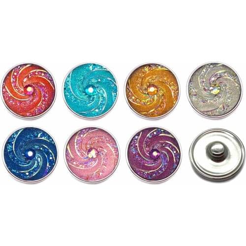 Hot Silicone 18mm Acrylic Resin Uneven Resin Snap Button 002 Fit Charm Interchangeable Bracelets Jewelry For Women Accessories