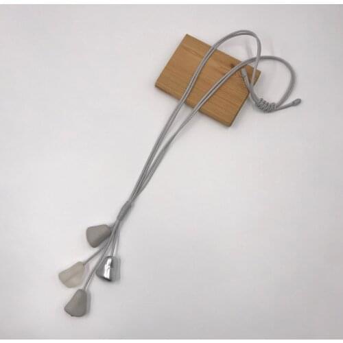 Kara&Kale Boho Fashion Jewelry Sweater Chain Long Necklace Pendants Wax Cord Resin Stone Beads Earthy Necklace Women Accessories