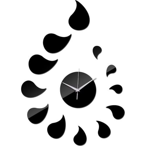 New sale Acrylic mirror sticker Wall Clock Clocks Quartz furniture stickers home decoration living room Face