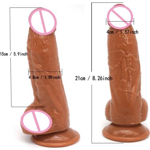 21*4.8CM Multiple Colour Super Huge Dildo Strapon Thick Giant Realistic Dildo Suction Cup Big Soft Penis Anal Sex Toys For Women