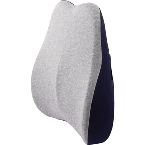 Lumbar Chair Cushion Ergonomic Back Support Pillow with Adjustable Belt Memory Foam Design for Lower Back Pain Relief TK