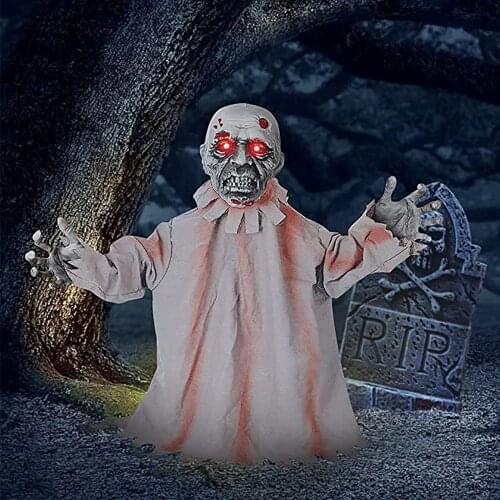 Halloween Ghost Windsock Hanging Decorations With Clips String Lights For Home Yard Patio Garden Outdoor Decor Party Supplies