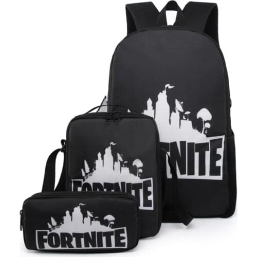 3pcs/Set Backpack 2020 New Game FORTNITE Fashion Backpack Shoulder Bags 3D Print School Bag Mochilas Student Backpack