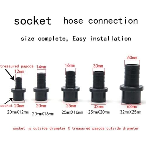 Hose connector pagoda direct PVC material hose direct hard and soft quick connect plastic pagoda connector socket 1 Pcs