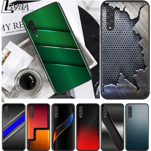Red Blue Brushed Metal for Samsung Galaxy A90 A80 A70 A60 A50 M60 M40 A20E A2Core A10S A10E Silicon Soft Black Phone Case
