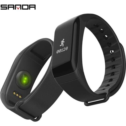 SANDA F1 Smart Watch IP67 Waterproof Heart Rate Monitor Tracker Fitness Bluetooth Men Women Smartwatch Reminder For Android IOS