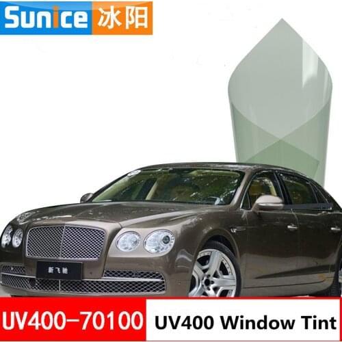 SUNICE 100/300/500cm X 50cm 70% Transmission Light Green Car Window Tint Tinting Film Side Windows UV Proof Sunscreen Solar Tint