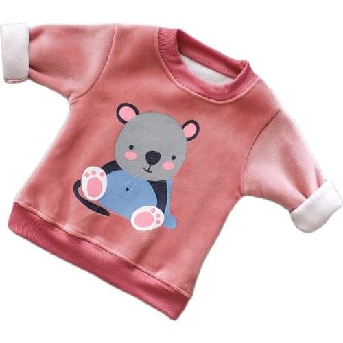 Unini-yun 2021 High Quality Autumn and Winter Children Outfits Toddler Baby Boy Girl Cartoon Hoodies Cute Kids Cute Sweatshirts