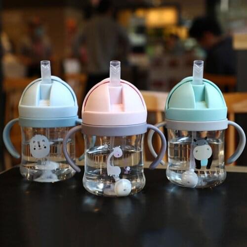 Cartoon High Quality Large-Capacity Water Cup Cute Student Male and Female Portable Outdoor Shatter Proof Straw Water Cup