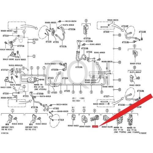 Brake pipe clip 2007-Toy ota FJC RUI SER LAN DCR UIS ERP RADO brake clip clip line clip pipe clip clip brake hose clip