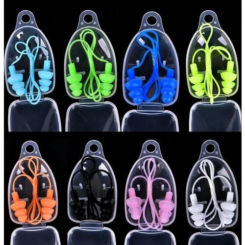 1 Pair Ear Plugs Protector Hearing Protection Noise Reducer Banded Silicone