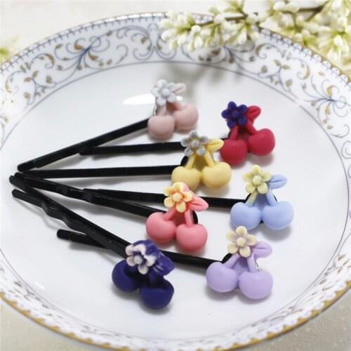 10 New Popular Lady Girls kids Women butterfly Cherry flowers heart Hair Accessories Boutique Hair Clips Hairpins headwear