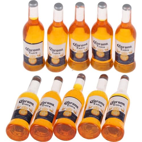 10Pcs 1/12 Dollhouse Miniature Resin Bottle Simulation Wine Bottle Model