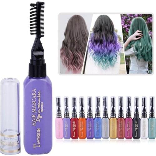 13 Colors Hair Color Cream Highlights One Time Temporary Hair Dye Cream Unisex Streaks Hair Styling Tool