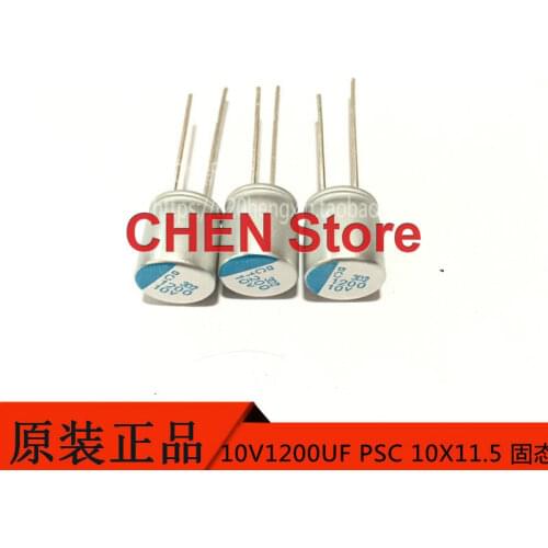 20PCS NIPPON PSC 10V1200UF 10X11.5MM Motherboard Solid Polymer Capacitor psc 1200UF 10V CHEMI-CON APSC100ELL122MJB5S