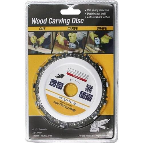 Angle grinder chain disc chain saw blade saw blade multi-function 4.5 inch 115mm angle grinder chain disc woodworking saw disc