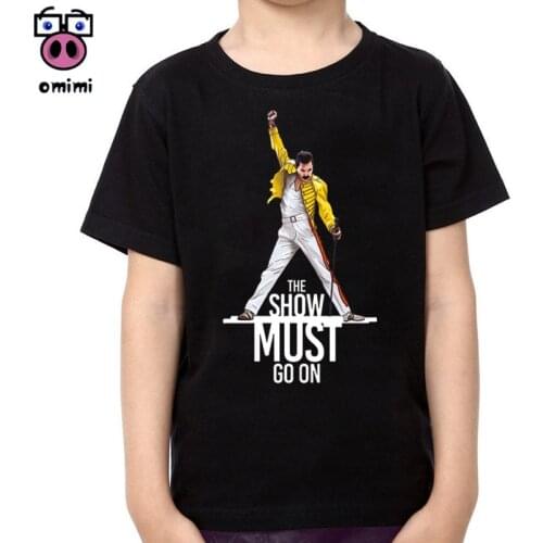 Kids Mercury The Queen Band Cotton T-shirts Boy Girl Short Sleeve Soft Black T-shirt Baby Brand Clothes Boys Christmas Shirt