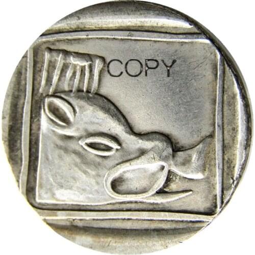 G(41)LYTTOS in CRETE Rare 320BC Silver Stater Ancient Greek Silver Plated Copy Coin