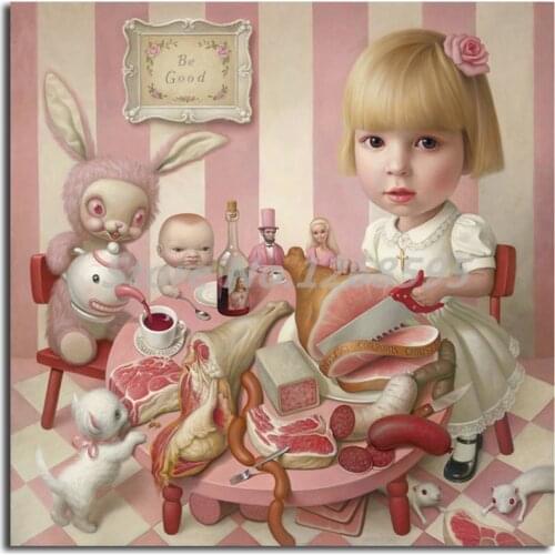 Rosies Tea Party By Mark Ryden HD Canvas Painting Print Bedroom Home Decor Modern Wall Art Oil Painting Poster Salon Pictures