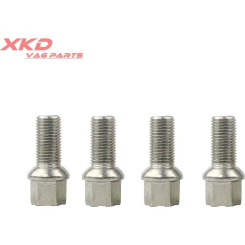 4pcs Wheel Bolt Fit For Corrado CC Eos Golf Je-tta G-TI Passat AU-D S5 S6 M14*1.5*27 8D0 601 139 D WHT 001 812 WHT 002 437