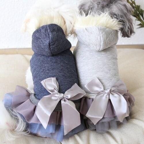 Lace Pet Dog Clothes Winter Warm Dog Bathrobe Jumpsuits With Hat Dog Pajamas Thick Coats Clothing For Dogs Cat Yorkie Teddy