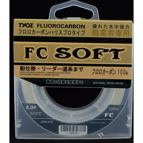 2015 Top Grade 100% Carp Japanese Carbon Fluorocarbon fishing line 50m Monofilament leader Stronger 40LB 70LB 100LB 150 lb