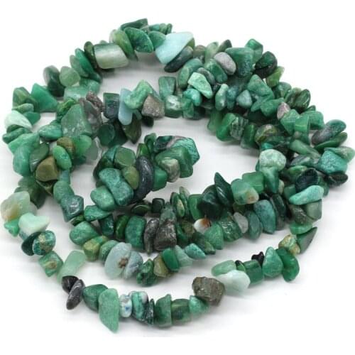 Hot Selling Natural Qinghai Emerald Stone Beads Crystal Agate Gravel Loose Beads DIY Earrings Bracelet Jewelry Making 40 Cm