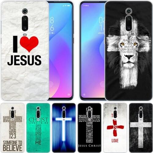 Soft Silicone Case Bible Jesus Christ Christian for Xiaomi Pocophone F1 Mi 9T Pro CC9 CC9E 9 9SE 8 A3 A2 Lite A1 5X 6X Mix3 Play