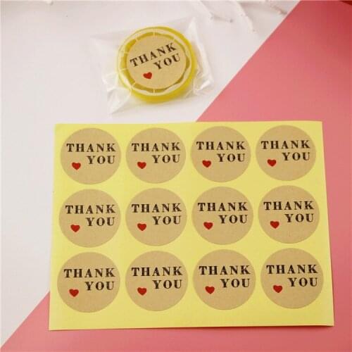 360pcs/lot Thank you series paper seal sticker adhesive stickers for homemade bakery&gift packaging Stationery Sticker