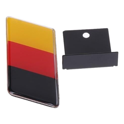NoEnName_Null 1pc German Flag Front Grille Sticker Emblem Badge For Volkswagen Golf Polo Audi