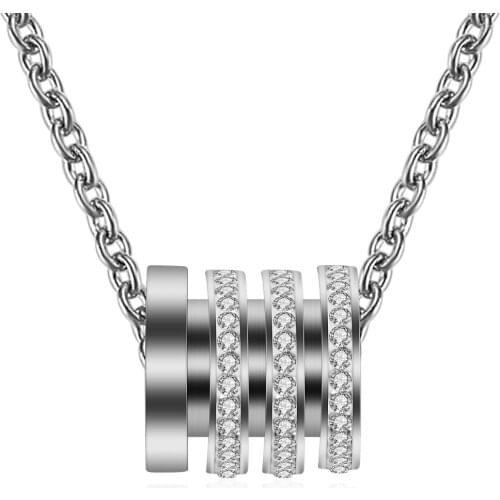 New Rose Gold Crystal Circles Pendant Necklaces Statement Punk Style Necklaces For Women Party Christmas Prom Gifts Wholesale