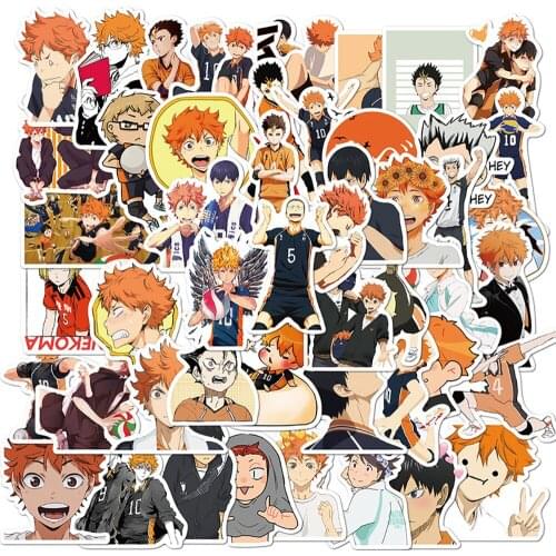 50PCS New Haikyuu!! Anime Stickers Car Motorcycle Travel Luggage Guitar Skateboard for Kid Classic Toy Caroon Sticker for Kids