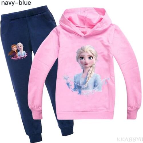 New Frozen Clothes Suits Causal Clothing Sets Children Suits Clothes 2 Pcs Hoodies Sports Pants Kids Set