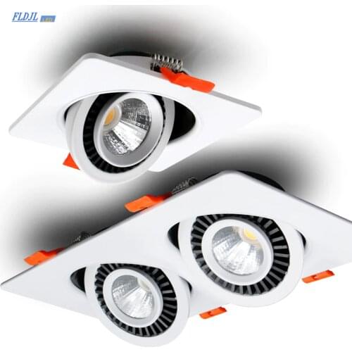 Dimmable Led Downlight Single/Double Head Spot Led Recessed Downlight Angle Adjustable Living Room Bedroom Kitchen Ceiling Lamp
