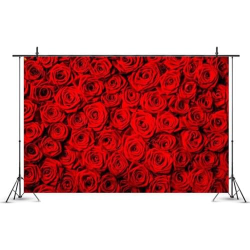 Romantic Red Roses Flower Portrait Couple Photography Wedding Party Backdrops Photocall Background Studio Shooting