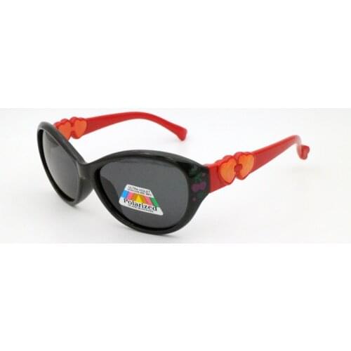 S822 unisex soft and flexible TR90 polarized UV400 walkers shape durable double colors with carton pattern sunglasses for kids