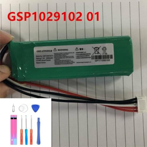 High Quality 7.4V 3000mAh GSP1029102 01 battery for harman kardon Go-play speaker Built-in Li-ion bateria Li-Polymer Batterie