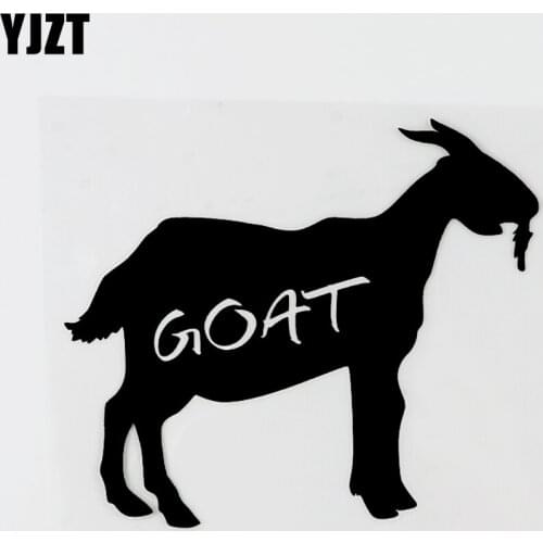 YJZT 13CM×10.8CM Fashion Animal Goat Vinyl High-quality Decal Car Sticker Black/Silver 8C-0625