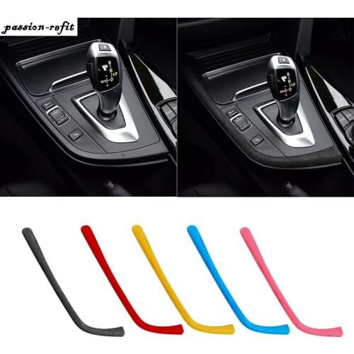 Alcantara Suede Fluff Gear Shift Panel Trim Decorative Strip For BMW F30 F31 F35 F32 F33 F36 Interior Modified Accessories