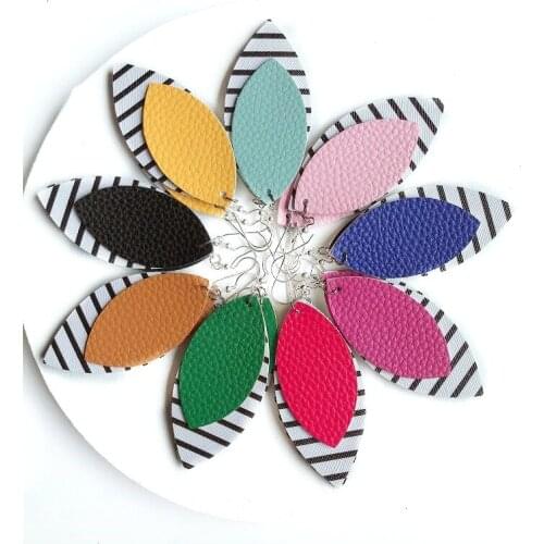 2020 New fashion drop earrings multicolor leather earrings double layers earrings for women