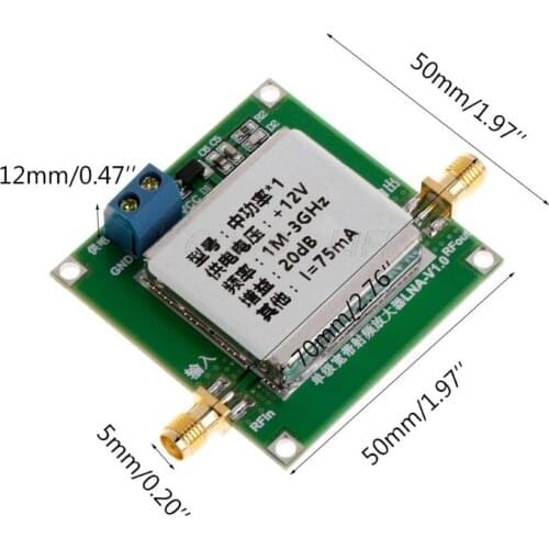 1-3000MHz 2.4GHz 20dB LNA RF Broadband Low Noise Amplifier Module UHF HF VHF