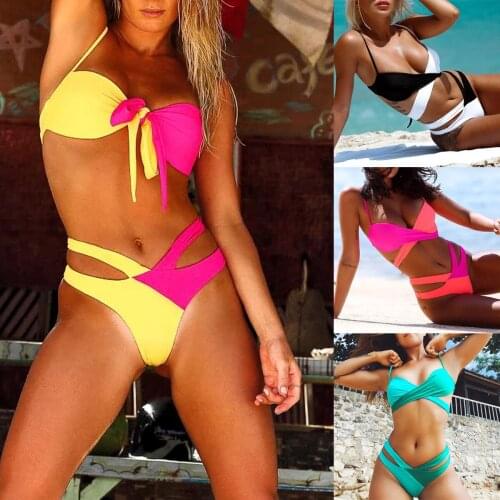 2020 Womens Padded Push-up Bra Bikini Set Swimsuit Swimwear Beachwear Swimming Wear