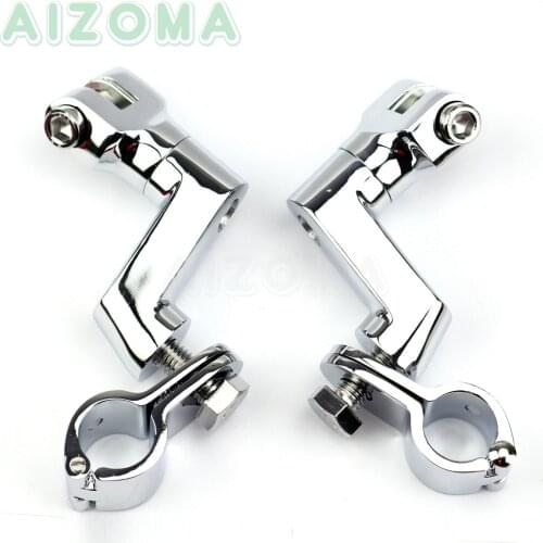25/32/38mm Engine Guards Longhorn Offset Pegs Footrest Mount Clamps Kit For Harley Choppers Bobber 1" & 1-1/4" & 1-1/2" Footpeg
