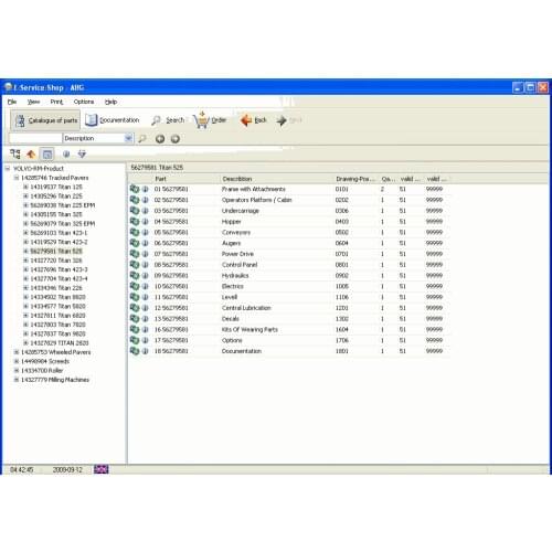 ABG Parts & service (Ingersoll Rand,) 2009 For volvo