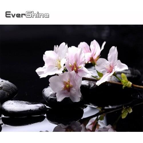 Evershine Diamond Embroidery Flower Full Square Drill Display Diamond Painting Scenery Rhinestone Pictures Diamond Mosaic Beaded