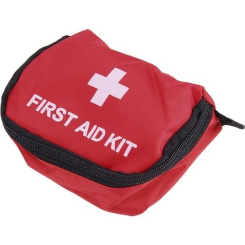 First Aid Kit 0.7L Red PVC Outdoors Camping Emergency Survival Empty Bag Bandage Drug Waterproof Storage Bag