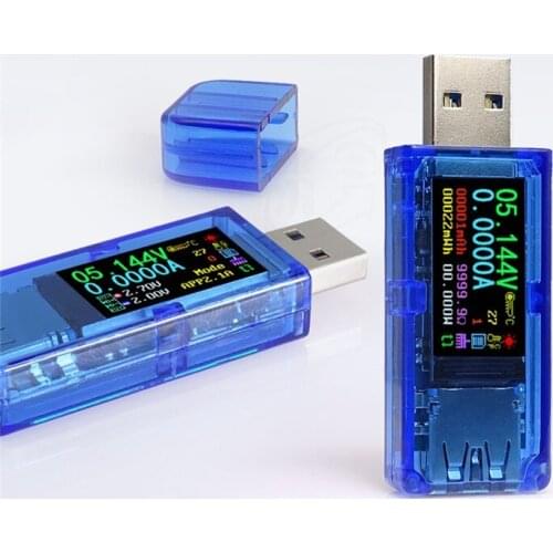 AT35 AT34 5 digits USB 3.0 color LCD Voltmeter ammeter voltage current meter multimeter battery charge power bank USB Tester