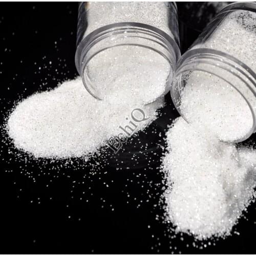 1 Bottle Silver White Nail Art Glitter Powder Sparkle Nail Glitters Dust Tips Shinny Nail Art Decorations Set 5g