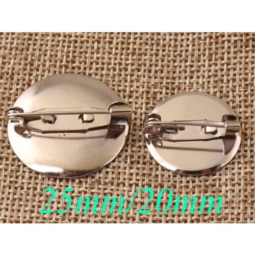 50 PCS Brooch Stitch Markers Safety Pin Metal Craft Silver Safety Pins Loops Charms Jewelry Tag Fasteners-20MM/25MM