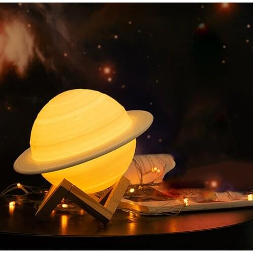 Coquimbo 3D Printing Saturn Lamp Home Decoration Bedroom LED Night Light With Remote Controller For Childrens Gift Night Lamp